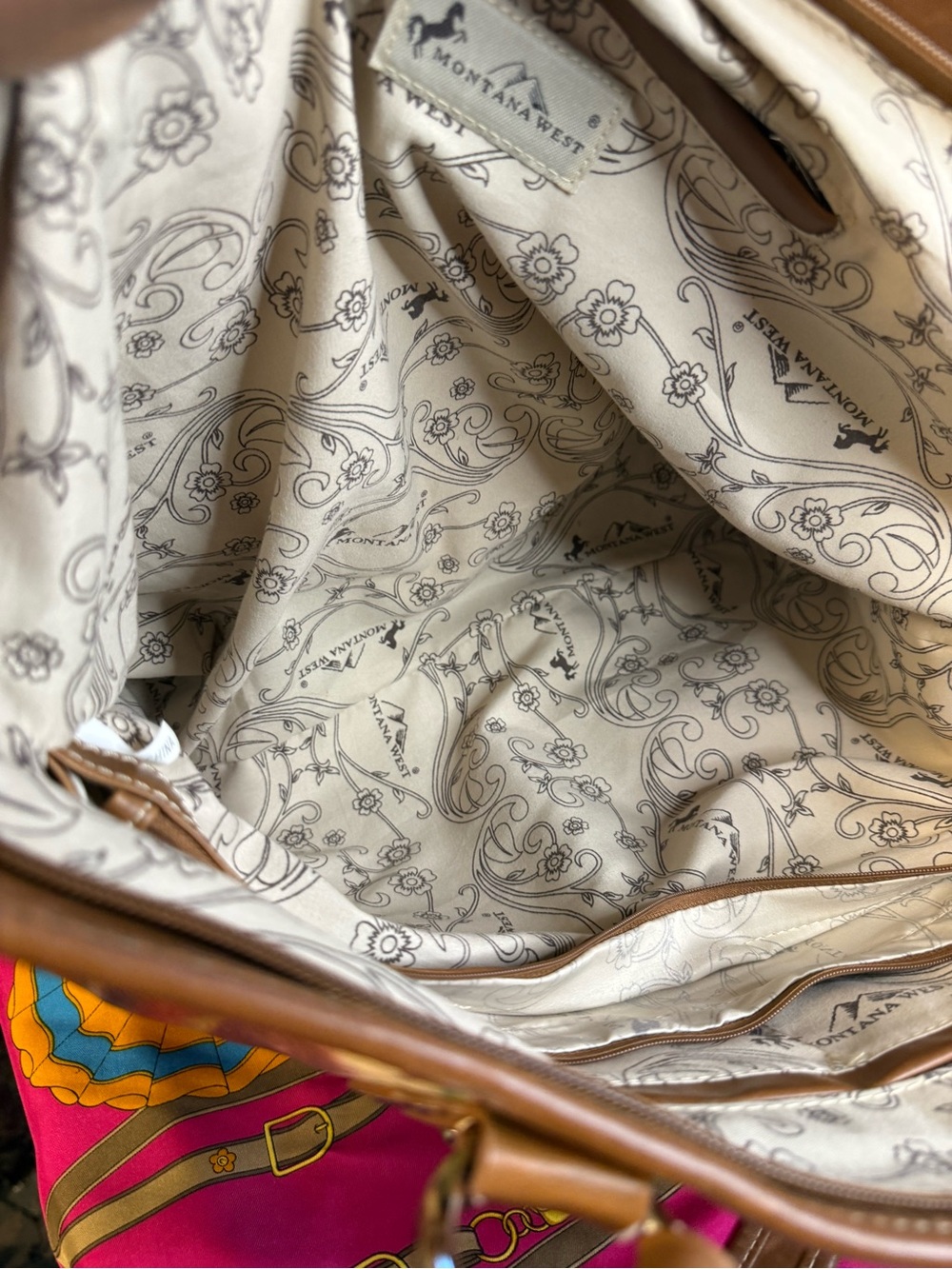 Montana West Southwestern Canvas Tote Bag | Aztec Print | Studded Shoulder Purse - Picture 14 of 15